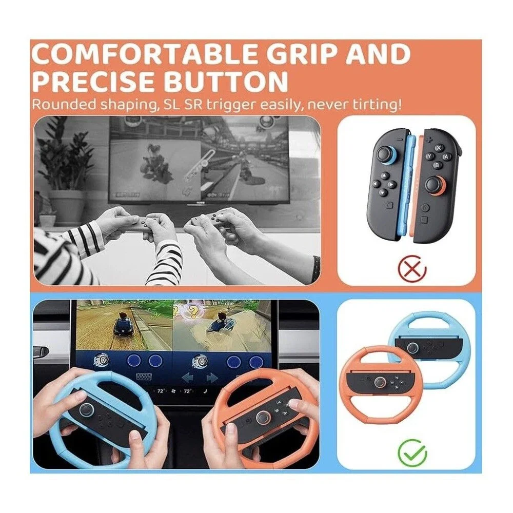 Nintendo Switch 2 Joy-Con Wheel Set (2-Pack) Racing Steering Wheel Attachments